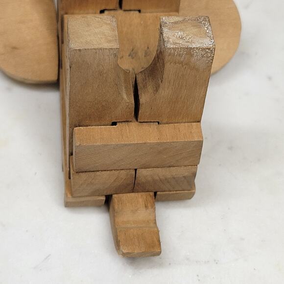 VTG Kumiki Wooden Elephant Interlocking 3D Puzzle Brain Teasers Japanese Signed - Picture 14 of 14